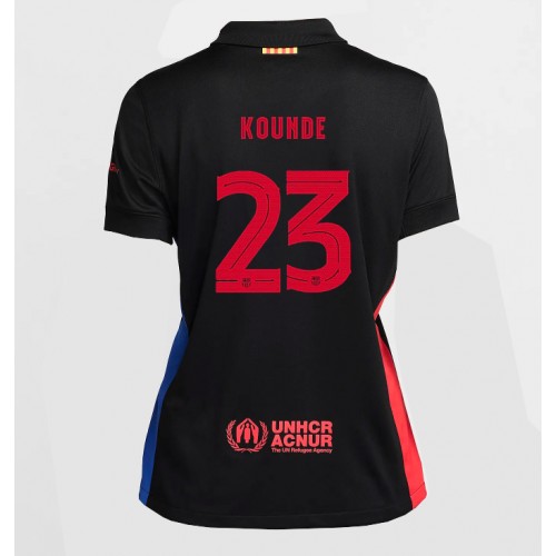 Fotballdrakt Dame Barcelona Jules Kounde #23 Bortedrakt 2024-25 Kortermet